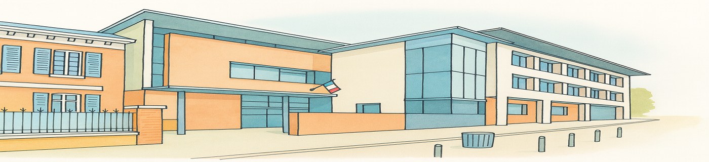 Illustration de la façade du collège Les Chalets